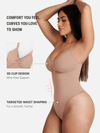 Kyra women's body sculpting seamless bodysuit belly support chest shape body shaper free bra hip lifting bodysuit