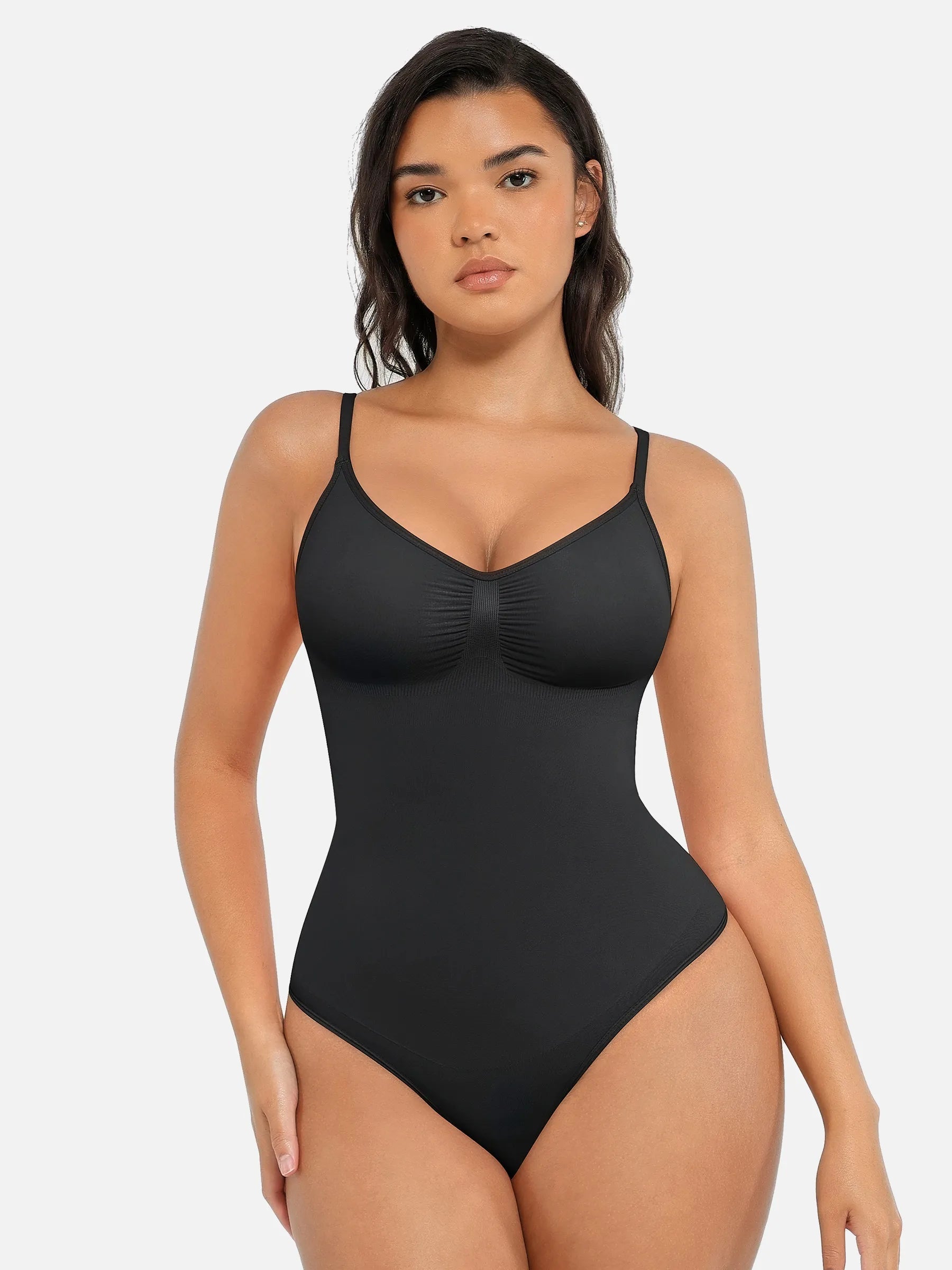 Kyra women's body sculpting seamless bodysuit belly support chest shape body shaper free bra hip lifting bodysuit