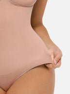 Kyra women's body sculpting seamless bodysuit belly support chest shape body shaper free bra hip lifting bodysuit