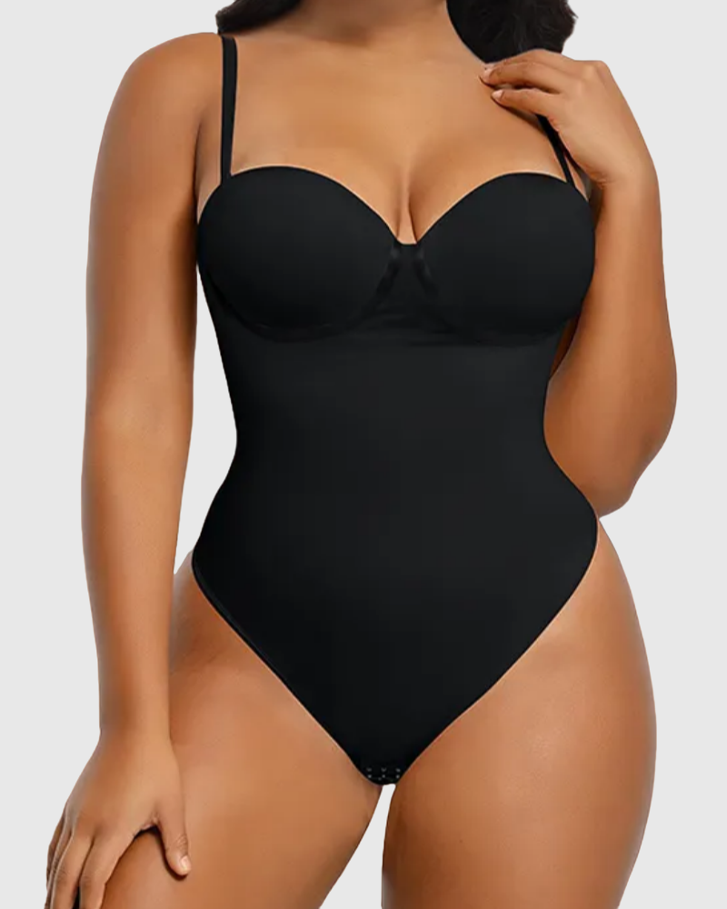 Kyra Sexy Back Lace-up Seamless Skinny Bodysuit