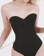 Kyra Sexy Back Lace-up Seamless Skinny Bodysuit