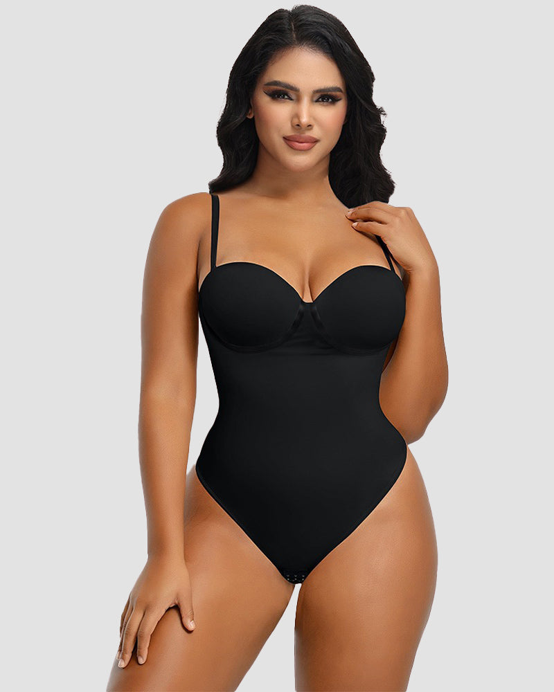 Kyra women's body sculpting shapewear bodysuit belly support chest shape body shaper free bra hip lifting bodysuit